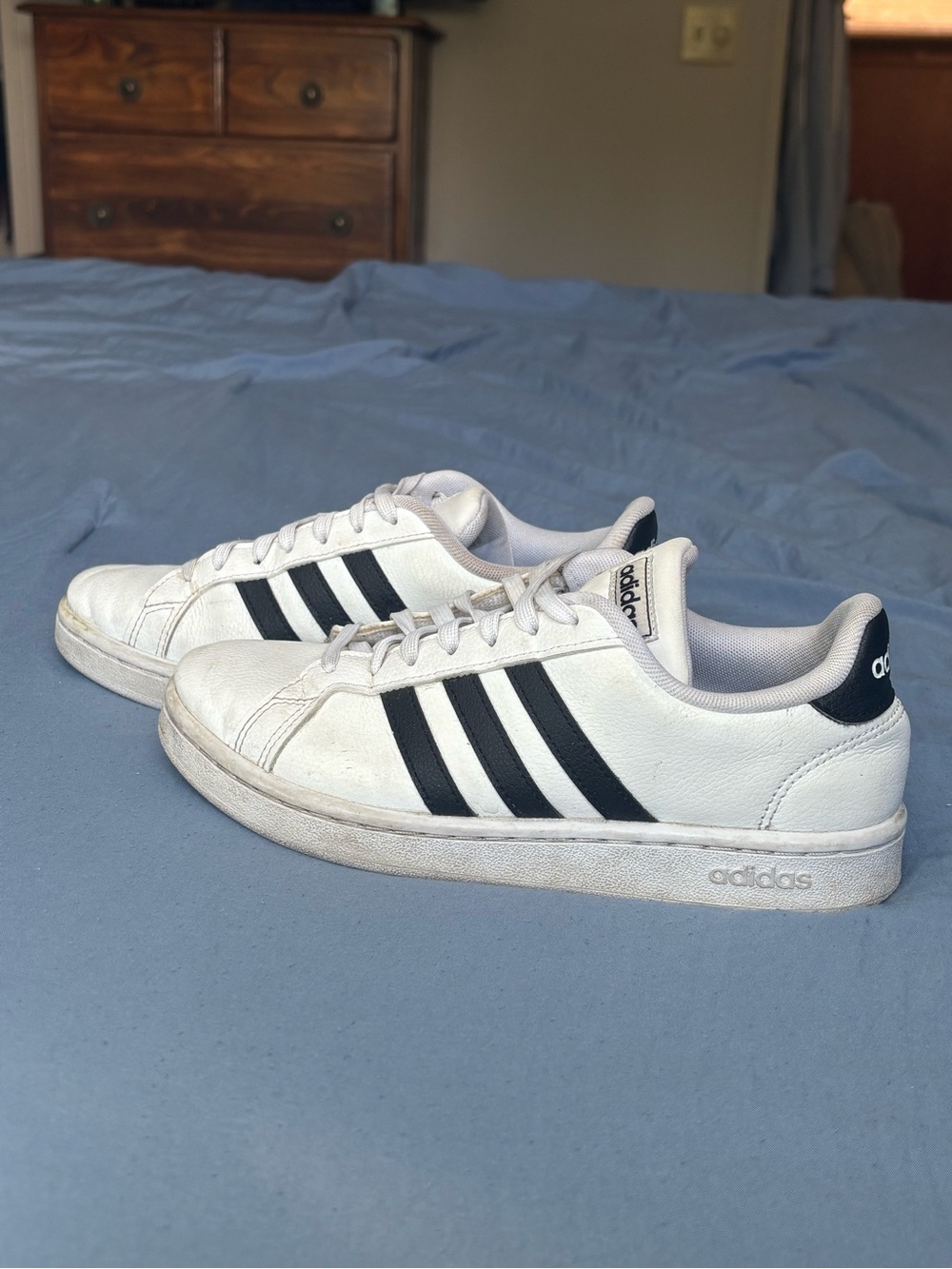Adidas Grand Court White Leather Sneakers